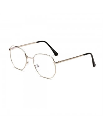 Fashion Women Myopic Glasses Frame Simple Oversize Metal Frame Resin Lens