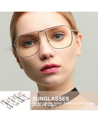 Square Metal Plain Glasses