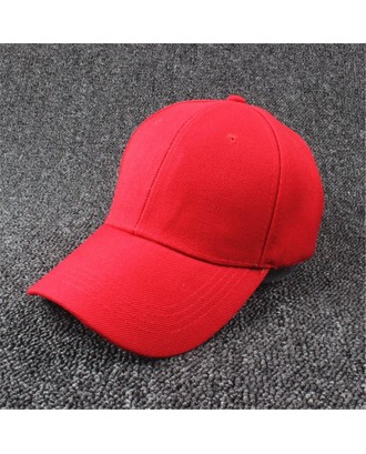 Canvas Hat Adjustable Washable Baseball Cap Solid Color Visor Men Women Hat