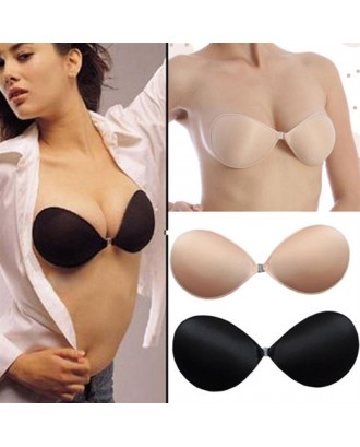 Summer Sexy Cotton Adhesive Stick Invisible Bra Backless Gel Push Up Strapless