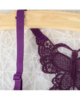 Women Sexy Lace Underwear Set Seamless Push Up Underwire Brassiere & Panty