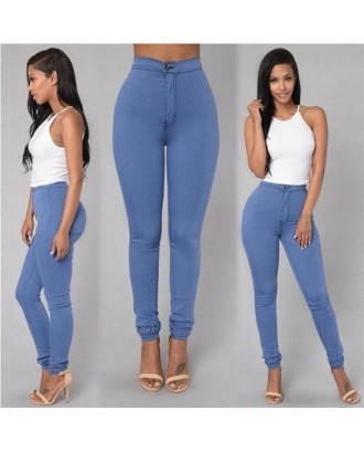 Solid Color Thin Section Slim Stretching Pencil Pants Women Bottoming Pants